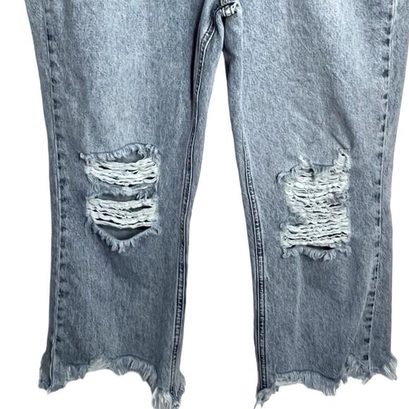 Urban Outfitters Jeans Womens Size 31" Blue Distressed High Rise Boho Light Wash - Picture 5 of 8